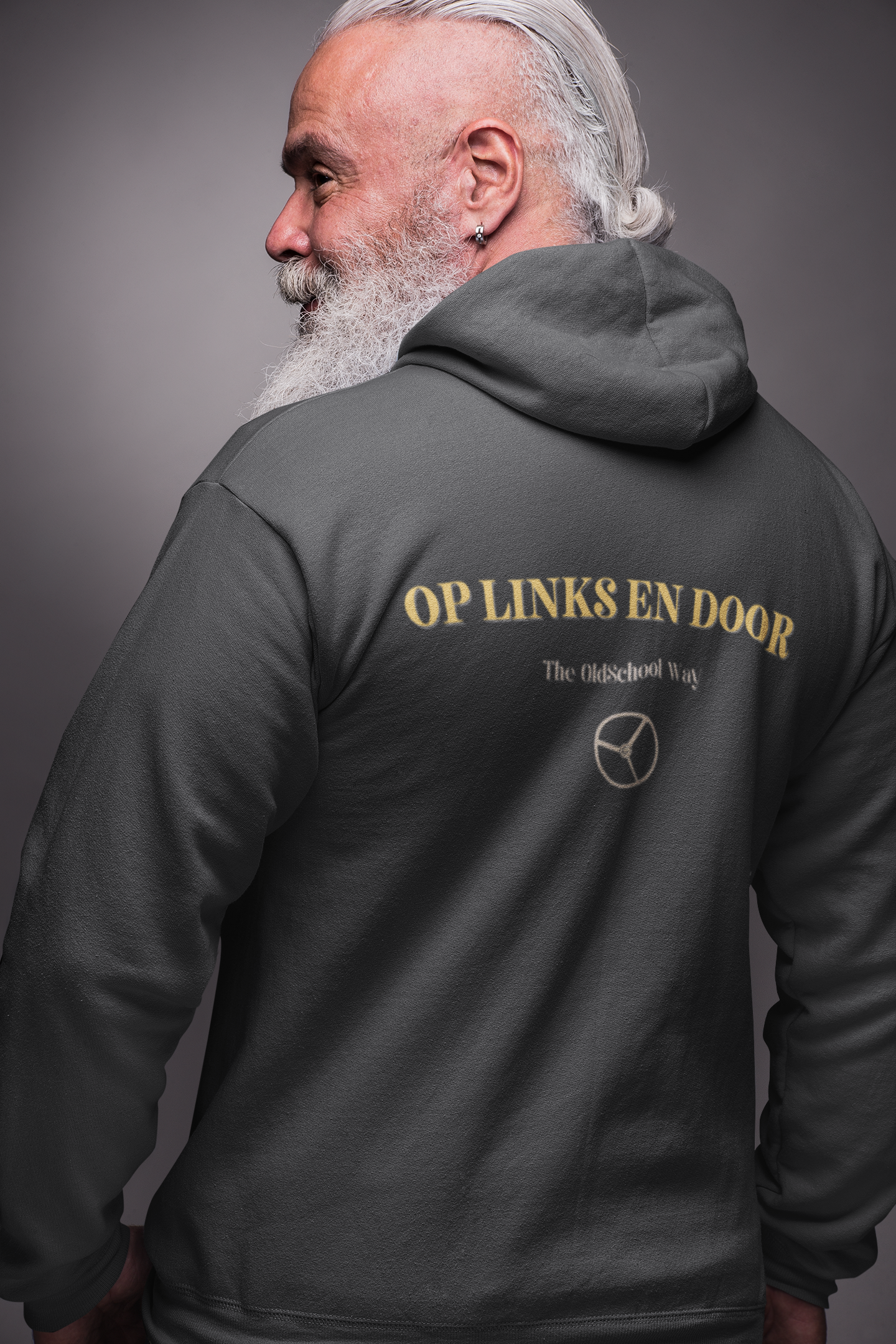 Uniseks barre hoodie met links en door The oldschool way