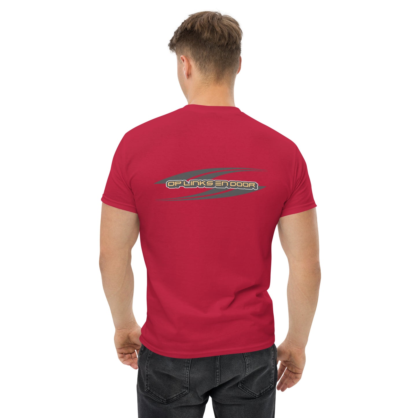 BG-style t-shirt op links en door