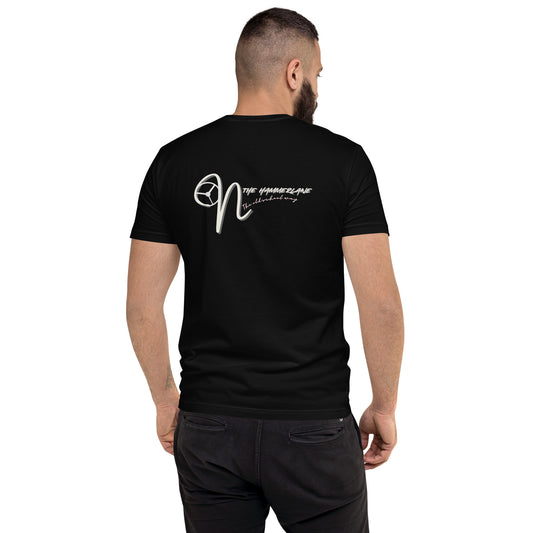 fitted men's  T-shirt on the hammerlane