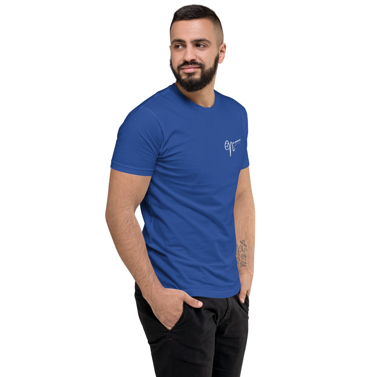 fitted men's  T-shirt on the hammerlane