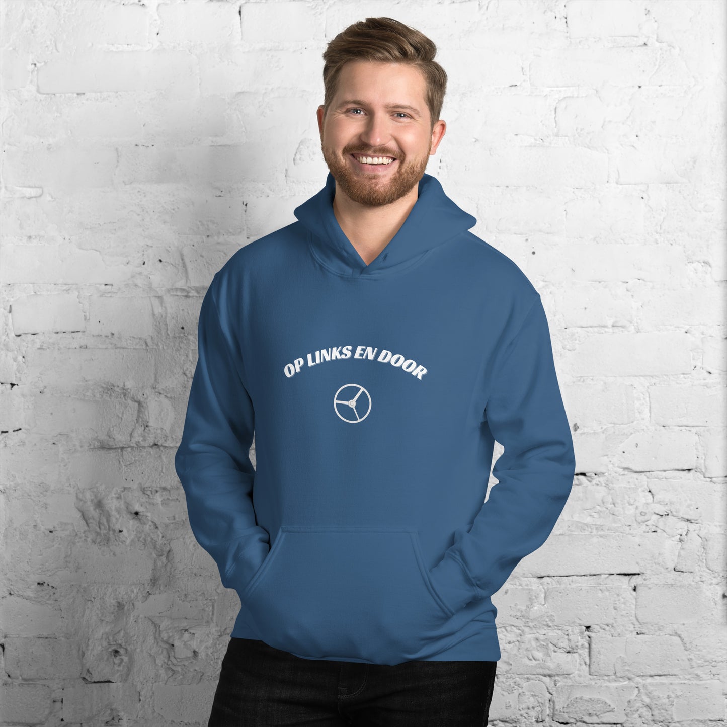 Unisex barre hoodie met links en door