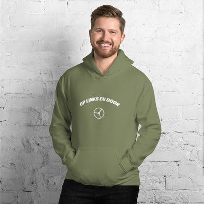 Unisex barre hoodie met links en door